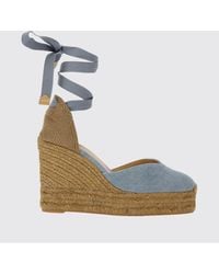 Castañer - Canvas Wedge Espadrilles With Ankle Tie Laces - Lyst
