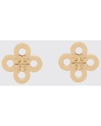 Tory Burch - Forget Me Not Flower Stud Earrings With Double T Logo - Lyst