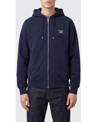 Drole de Monsieur - Cotton Zip-Up Hoodie With Embroidered Logo - Lyst