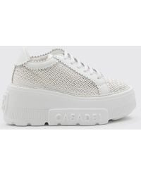 Casadei - Nexus Woven Polyurethane Blend Wedge Sneakers - Lyst