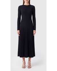 Fabiana Filippi - Pleated Wool And Cotton Blend Midi Knit Dress - Lyst