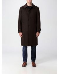 Barena - Single-Breasted Long Wool Blend Coat With Classic Collar - Lyst