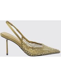 Le Silla - Gilda Crystal-Embroidered Mesh High-Heeled Slingback Pumps - Lyst