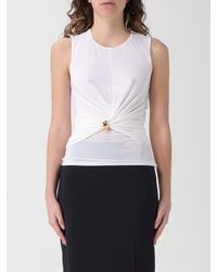 Elisabetta Franchi - Viscose Top With Metallic Ring - Lyst