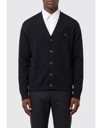 Vivienne Westwood - Merino Wool And Cashmere Cardigan With Logo - Lyst