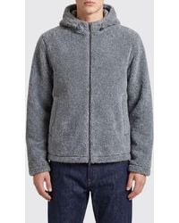 Herno - Bouclé Fabric Hooded Sports Jacket With Zip Closure - Lyst