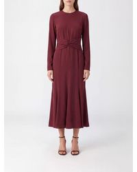 Alberta Ferretti - Robe De Cérémonie Midi Évasée À Manches Longues - Lyst