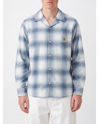 Carhartt - Check Cotton Shirt With Cuban Collar - Lyst