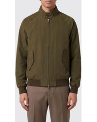 Baracuta - Cotton Blend Bomber Jacket With High Collar And Zip Closure - Lyst