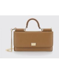 Dolce & Gabbana - Dolce &Amp Gabbana Grained Leather Mini Handbag With Chain Shoulder Strap - Lyst