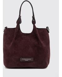 Gianni Chiarini - Large Duo Suede Shoulder Bag With Crossbody Strap - Lyst