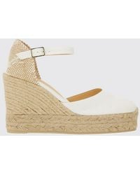Castañer - Carina High-Wedge Canvas Platform Espadrilles With Ankle Tie - Lyst