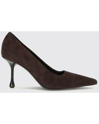 Jimmy Choo - Ixia Suede Pumps With High Teardrop Heel - Lyst