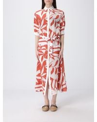 Max Mara - Floral Print Silk Shirt Dress - Lyst