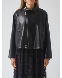 MEIMEIJ - Cropped Biker Jacket - Lyst