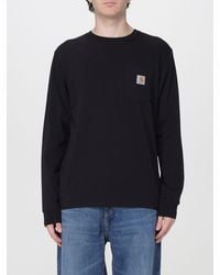 Carhartt - Long-Sleeved Cotton T-Shirt With Patch Pocket And Logo - Lyst