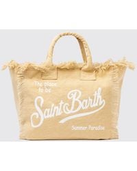 MC2 Saint Barth - Printed Cotton Vanity Bag With Logo - Lyst