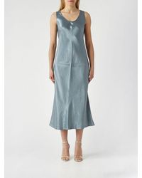 Max Mara - Satin Midi Dress - Lyst