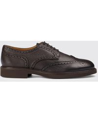 Doucal's - Hammered Leather Brogue Derby - Lyst