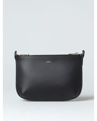 A.P.C. - Sarah Bag In Leather With Logo - Lyst