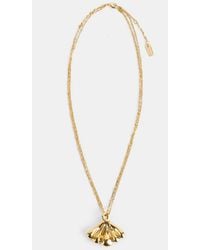 Chloé - Chlo&Eacute Two-Colour Brass Necklace With Sliding Pendant And Engraved Logo - Lyst