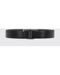 Tod's - T Timeless Reversible Leather Belt - Lyst