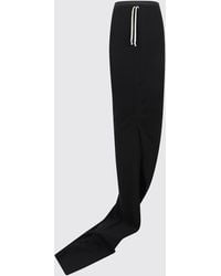 Rick Owens - High-Waisted Cotton Long Pencil Skirt With Train - Lyst