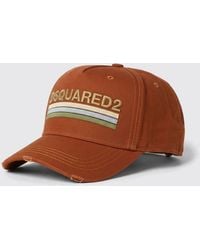 DSquared² - Baumwoll-Twill-Mütze Mit Gesticktem Logo - Lyst