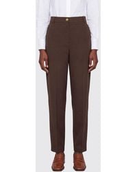 Pinko - Slim Fit Skinny Wool Blend Mid-Rise Trousers - Lyst