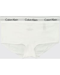 Calvin Klein - Cotton Blend Logo Culottes - Lyst