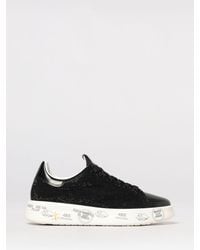 Premiata - Belle Leather Sneakers With Rhinestones - Lyst