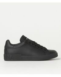 Dolce & Gabbana - Leather Sneakers With Logo - Lyst
