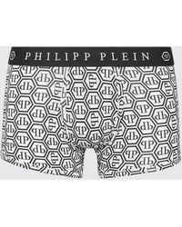 Philipp Plein - Stretch Cotton Boxers With Hexagon Logo Waistband - Lyst