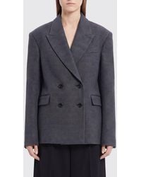 Balenciaga - Double-Breasted Plaid Wool Blazer With Peak Lapels - Lyst