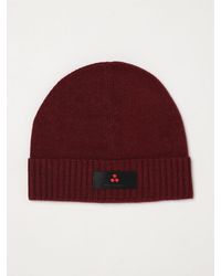 Peuterey - Beanie-Mütze Aus Woll-Kaschmir-Mischung Mit Umschlag Und Logo-Patch - Lyst