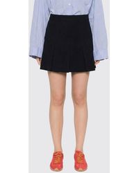 A.P.C. - Mini-Jupe En Mélange De Coton - Lyst