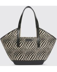 Marni - Waves Small Zebra Raffia Tote Bag - Lyst
