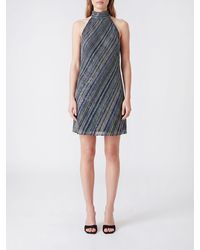 Missoni - Multicolour Striped Sequin Sheath Mini Dress With Halter Neck - Lyst