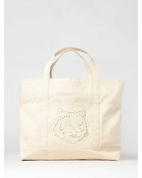 Maison Kitsuné - Maison Kitsun&Eacute Fox Head Cotton Canvas Bag - Lyst