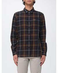 Fred Perry - Tartan Cotton Shirt With French Collar And Applied Pocket - Lyst
