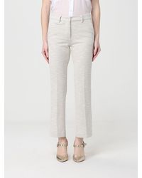 Mason's - Cotton Blend Straight Trousers - Lyst