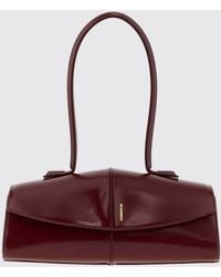 Jil Sander - Linea Calfskin Leather Shoulder Bag With Tubular Handle - Lyst