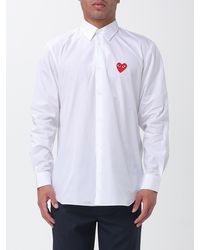 Comme des Garçons - Comme Des Gar&Ccedil	Ons Cotton Poplin Shirt With French Collar And Logo - Lyst