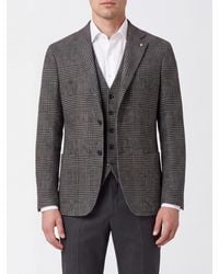 Luigi Bianchi - Houndstooth Single-Breasted Blazer - Lyst