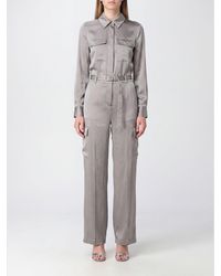 Michael Kors - Recycled Fabric Cargo Jumpsuit With Long Sleeves And Adjustable Belt - Lyst