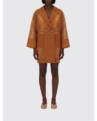 Herno - Sheer Double-Breasted Longline Blazer With Peak Lapels - Lyst