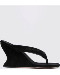 Balenciaga - Gaeta Velvet Wedge Thong Sandals - Lyst