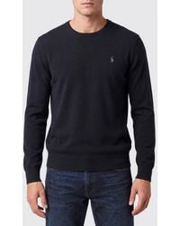 Polo Ralph Lauren - Wool Crewneck Jumper With Embroidered Pony Logo - Lyst