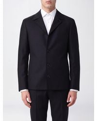 Lardini - Single-Breasted Virgin Wool Blazer With Classic Collar And Button Closure - Lyst