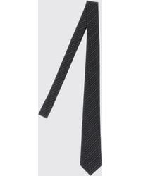 Saint Laurent - Corbata Clásica De Pura Seda Con Estampado De Rayas - Lyst
